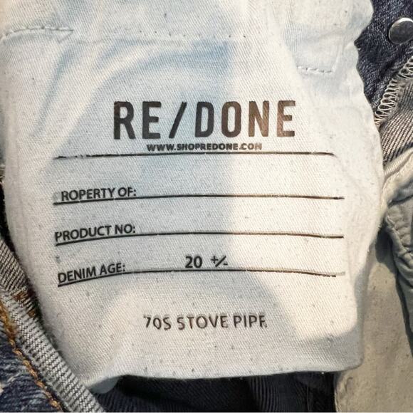 RE/DONE 70s Stove Pipe High Rise Jeans‎ 25 - Picture 8 of 13